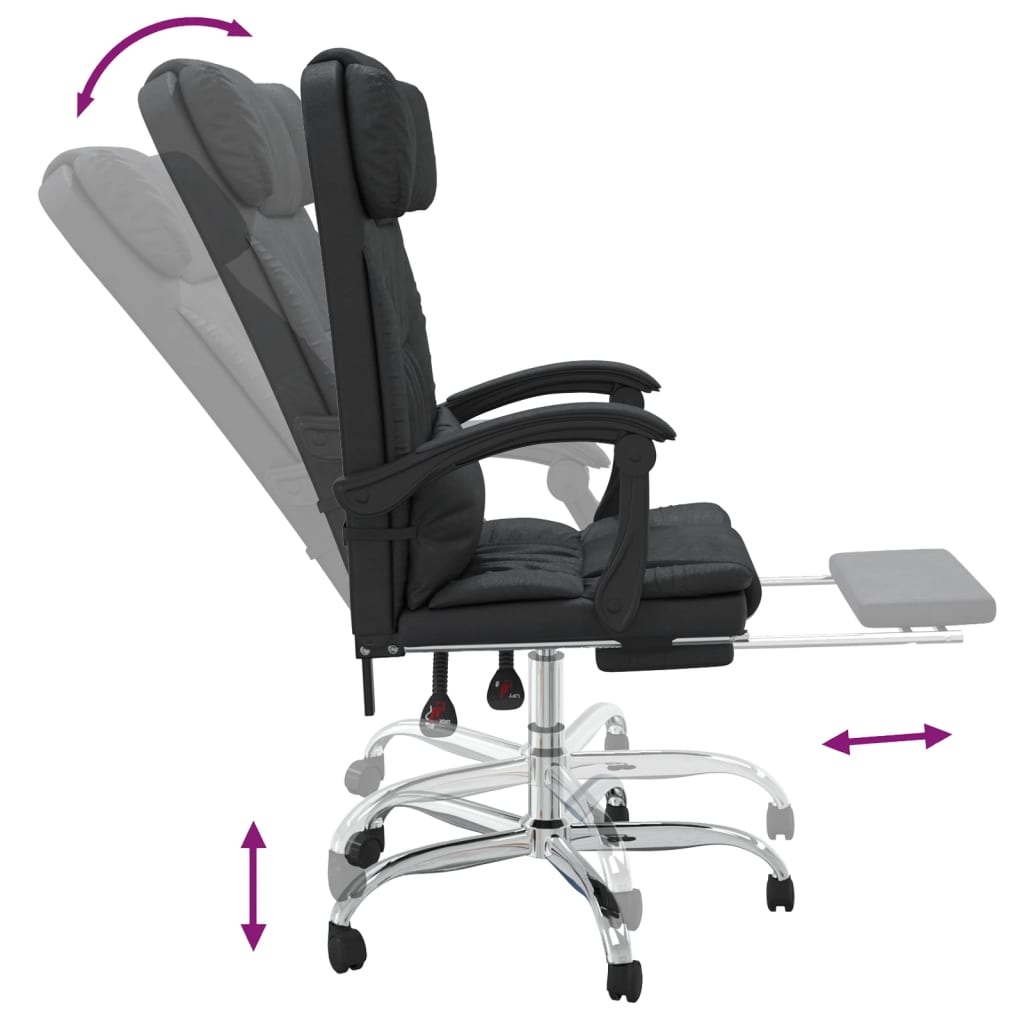 Bürostuhl mit Massagefunktion Schwarz Kunstleder - Premium Bürostühle - Just €178.39! Shop now at homesales4u