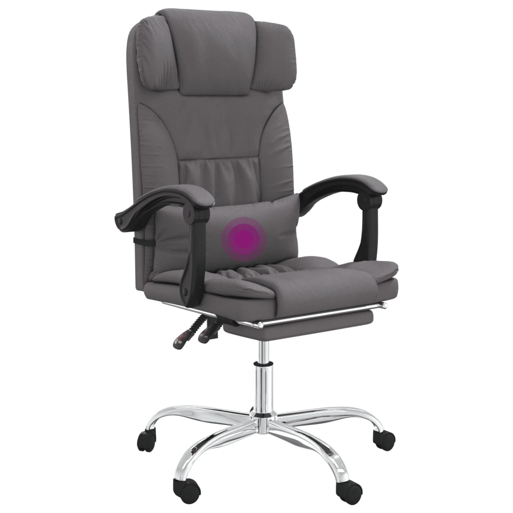 Bürostuhl mit Massagefunktion Grau Kunstleder - Premium Bürostühle - Just €160.35! Shop now at homesales4u