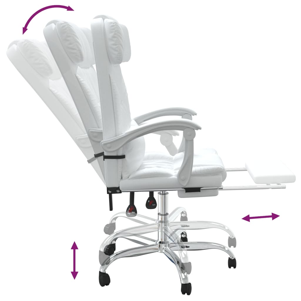 Bürostuhl mit Massagefunktion Weiß Kunstleder - Premium Bürostühle - Just €166.37! Shop now at homesales4u
