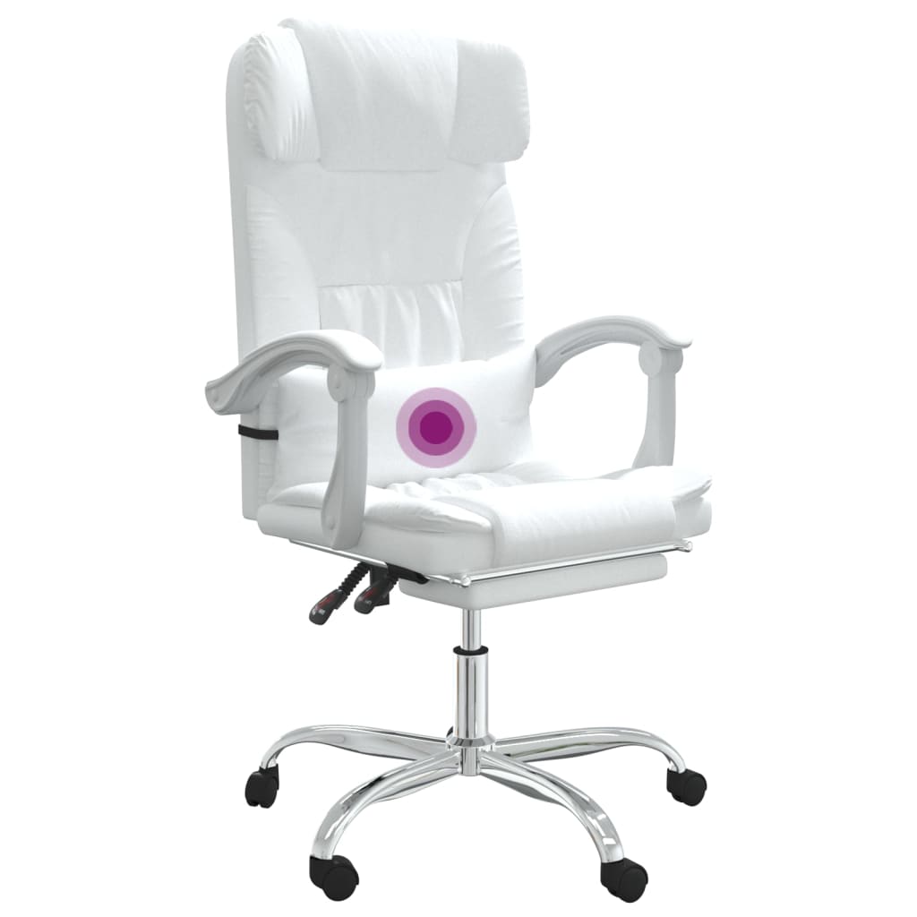 Bürostuhl mit Massagefunktion Weiß Kunstleder - Premium Bürostühle - Just €166.37! Shop now at homesales4u