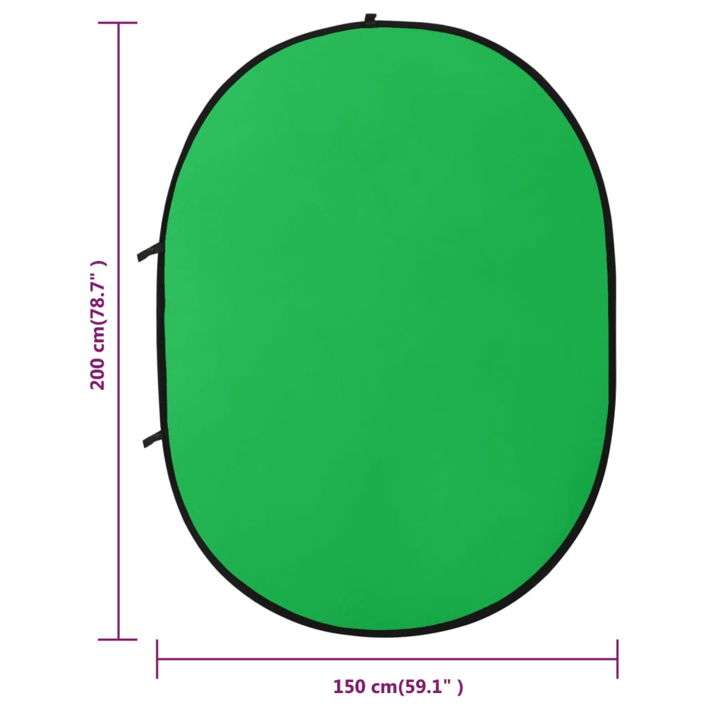 2-in-1 Foto-Hintergrund Oval Grün Blau 200x150 cm - Premium Studio-Hintergründe - Just €77.06! Shop now at homesales4u