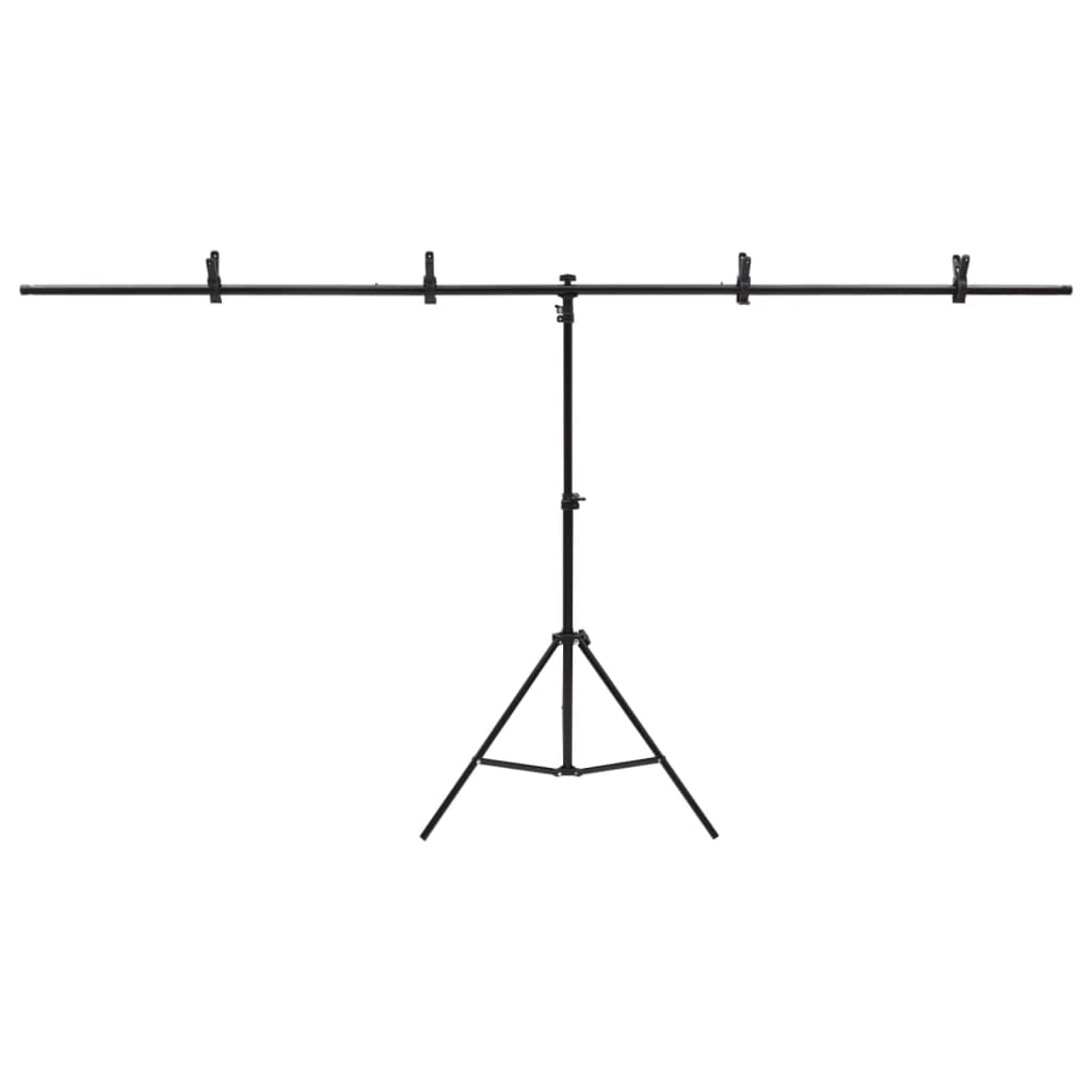 Hintergrundständer T-Form Schwarz 201x60x(70-200) cm - Premium Studio-Hintergrundsysteme - Just €42.66! Shop now at homesales4u