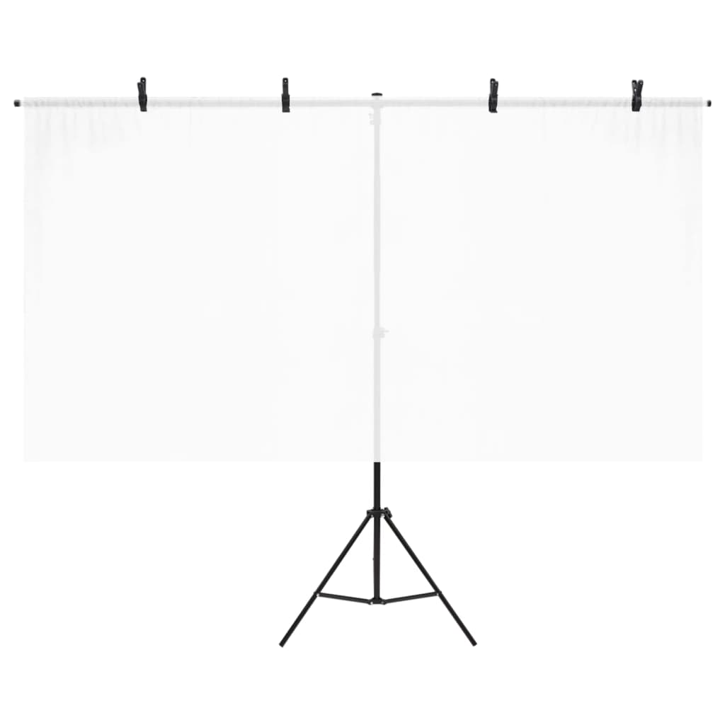 Hintergrundständer T-Form Schwarz 201x60x(70-200) cm - Premium Studio-Hintergrundsysteme - Just €42.66! Shop now at homesales4u