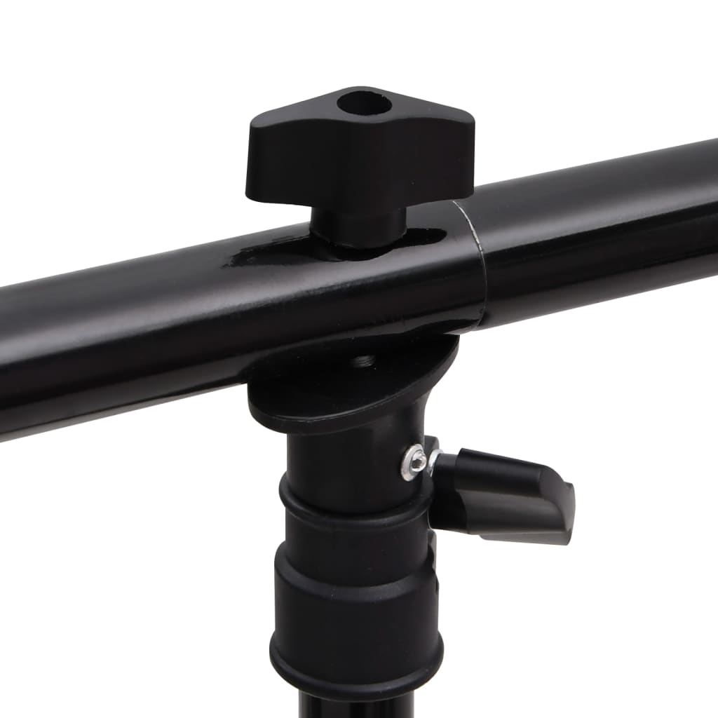 Hintergrundständer T-Form Schwarz 201x60x(70-200) cm - Premium Studio-Hintergrundsysteme - Just €42.66! Shop now at homesales4u