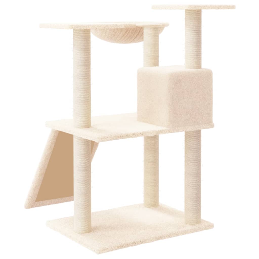 Kratzbaum mit Sisal-Kratzsäulen Creme 83 cm - Premium Kratzbäume - Just €61.61! Shop now at homesales4u