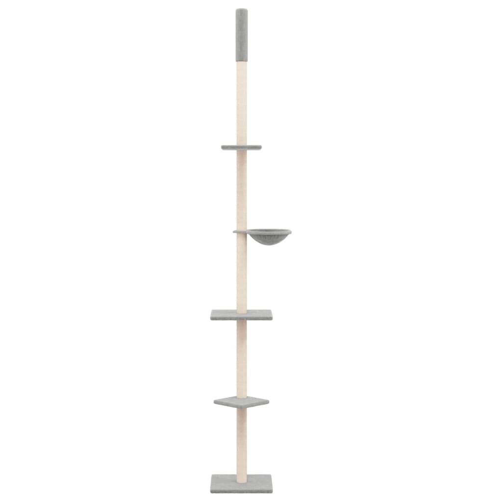 Kratzbaum Deckenhoch Hellgrau 263,5-289,5 cm - Premium Kratzbäume - Just €94.86! Shop now at homesales4u