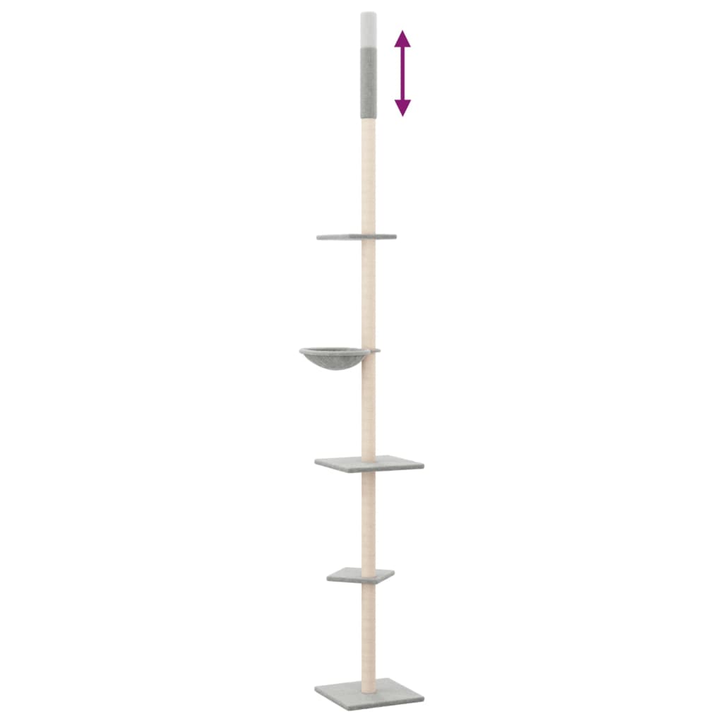 Kratzbaum Deckenhoch Hellgrau 263,5-289,5 cm - Premium Kratzbäume - Just €94.86! Shop now at homesales4u