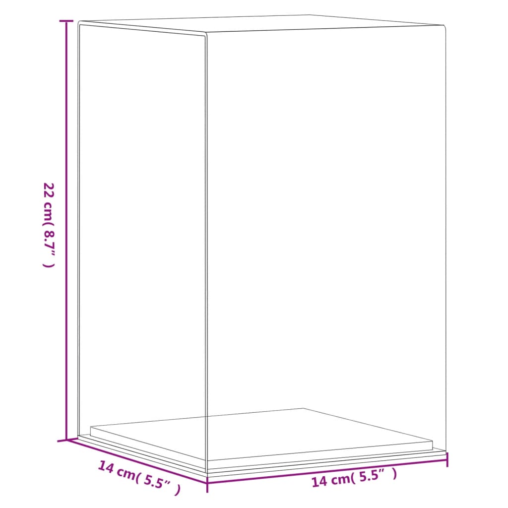 Vitrine Transparent 14x14x22 cm Acryl - Premium Vitrinen - Just €33.81! Shop now at homesales4u