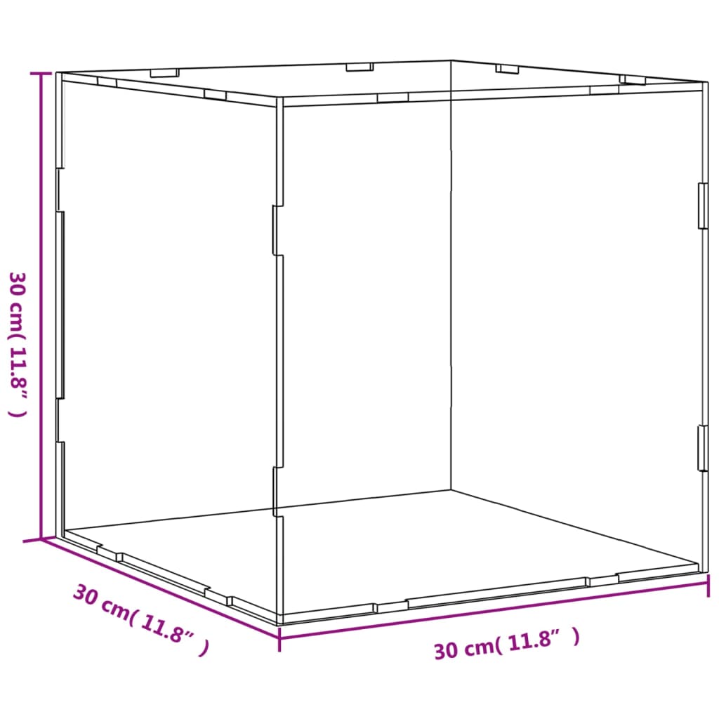 Vitrine Transparent 30x30x30 cm Acryl - Premium Vitrinen - Just €66.64! Shop now at homesales4u