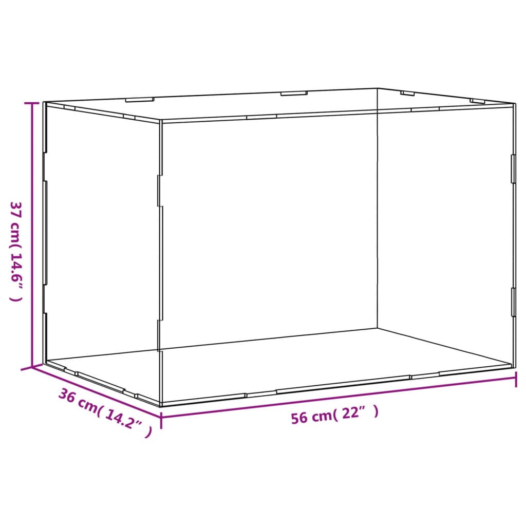 Vitrine Transparent 56x36x37 cm Acryl - Premium Vitrinen - Just €112.07! Shop now at homesales4u