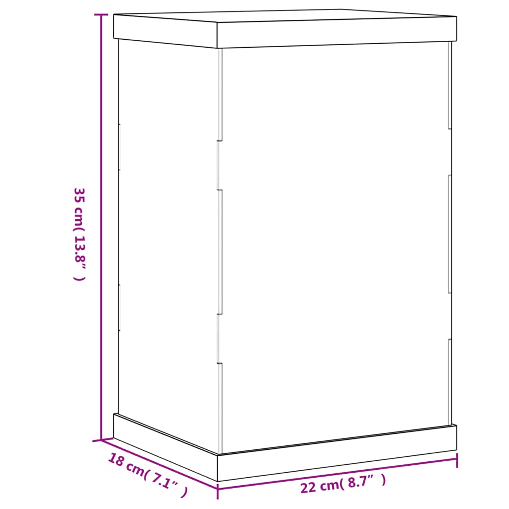 Vitrine Transparent 22x18x35 cm Acryl - Premium Vitrinen - Just €47.33! Shop now at homesales4u