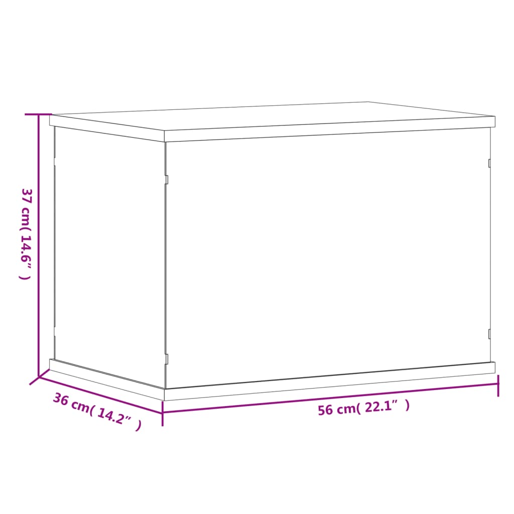 Vitrine Transparent 56x36x37 cm Acryl - Premium Vitrinen - Just €96.52! Shop now at homesales4u