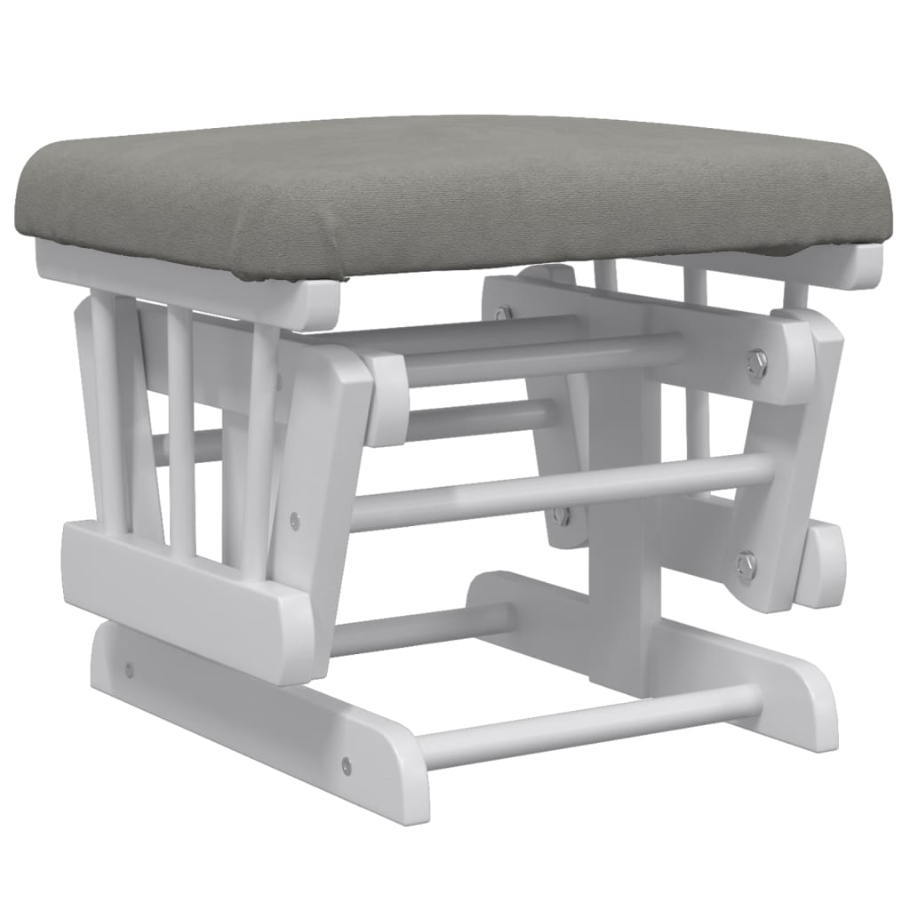 Schaukelsessel mit Hocker Gleitend Hellgrau Stoff - Premium Schaukelstühle - Just €349.72! Shop now at homesales4u