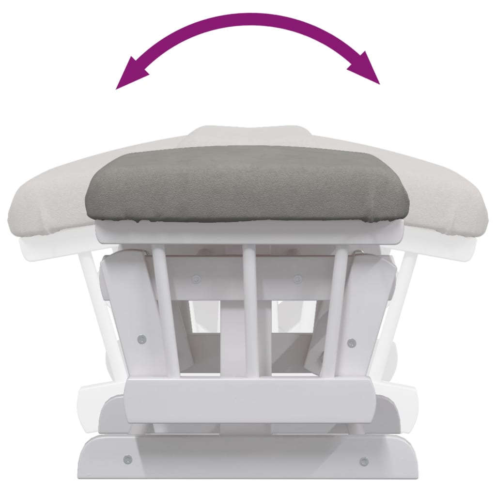 Schaukelsessel mit Hocker Gleitend Hellgrau Stoff - Premium Schaukelstühle - Just €349.72! Shop now at homesales4u