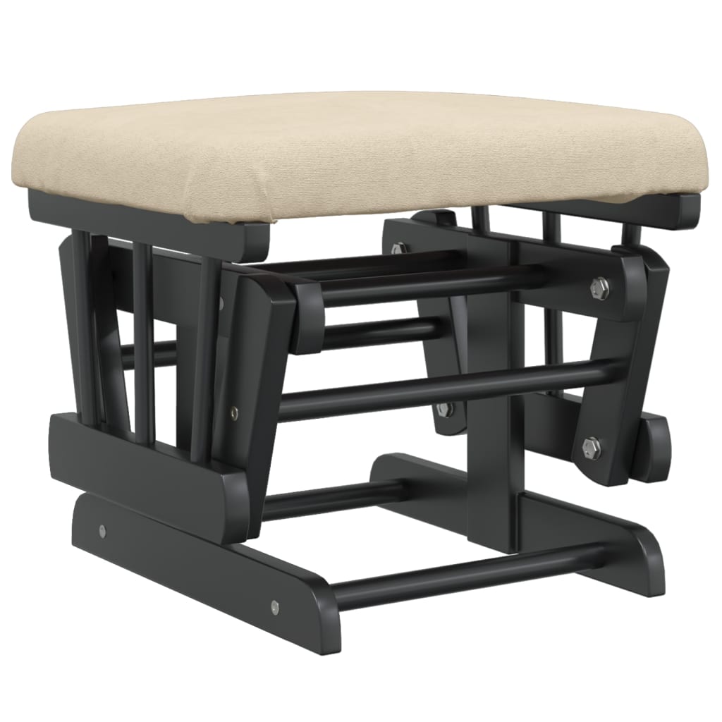 Schaukelsessel mit Hocker Gleitend Cremeweiß Stoff - Premium Schaukelstühle - Just €336.11! Shop now at homesales4u