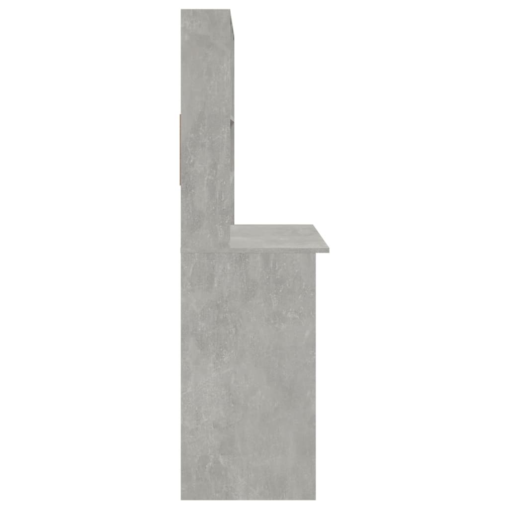 Schreibtisch mit Regal Betongrau 102x45x148 cm Holzwerkstoff - Premium Schreibtische - Just €95.45! Shop now at homesales4u