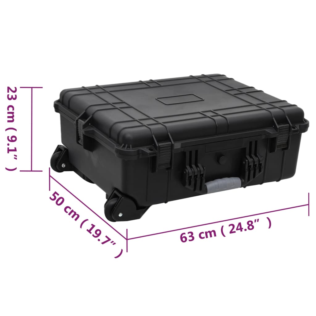 Flugkoffer mit Rollen Schwarz 63x50x23 cm PP - Premium Reisekoffer - Just €177.58! Shop now at homesales4u