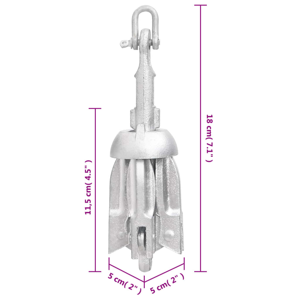 Klappanker Silber 0,7 kg Feuerverzinktes Gusseisen - Premium Anker - Just €25.57! Shop now at homesales4u
