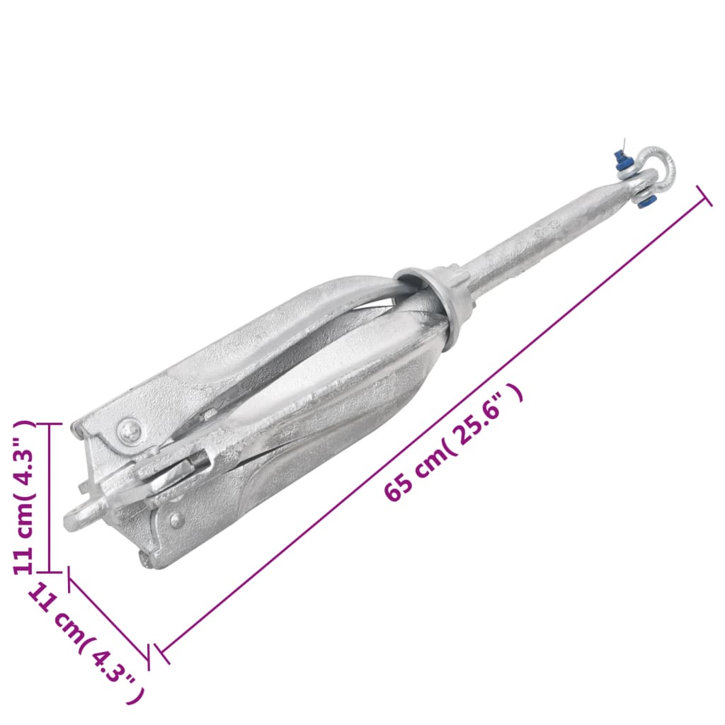 Klappanker Silber 10 kg Feuerverzinktes Gusseisen - Premium Anker - Just €145.97! Shop now at homesales4u