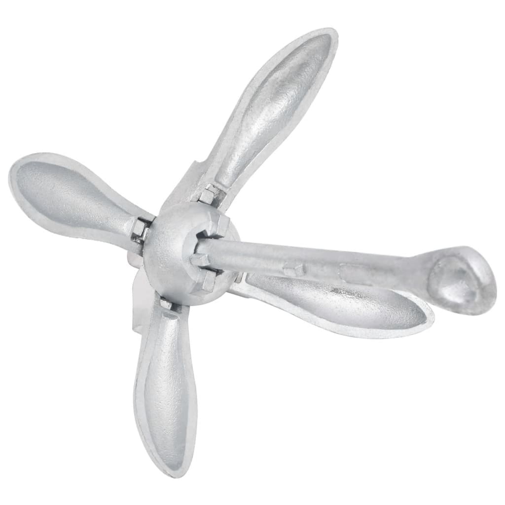 Klappanker mit Seil Silber 8 kg feuerverzinktes Gusseisen - Premium Anker - Just €104.94! Shop now at homesales4u
