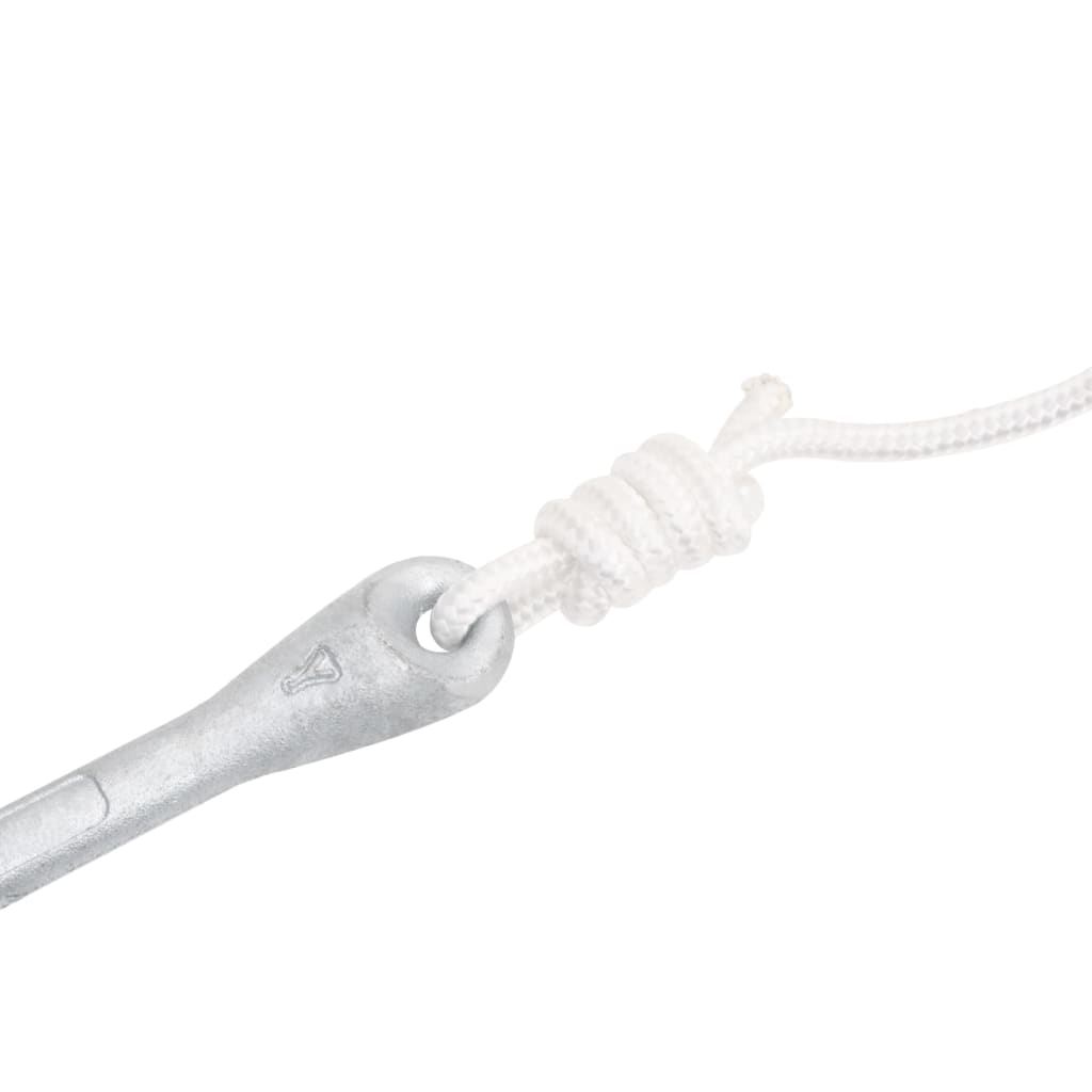 Klappanker mit Seil Silber 8 kg feuerverzinktes Gusseisen - Premium Anker - Just €104.94! Shop now at homesales4u