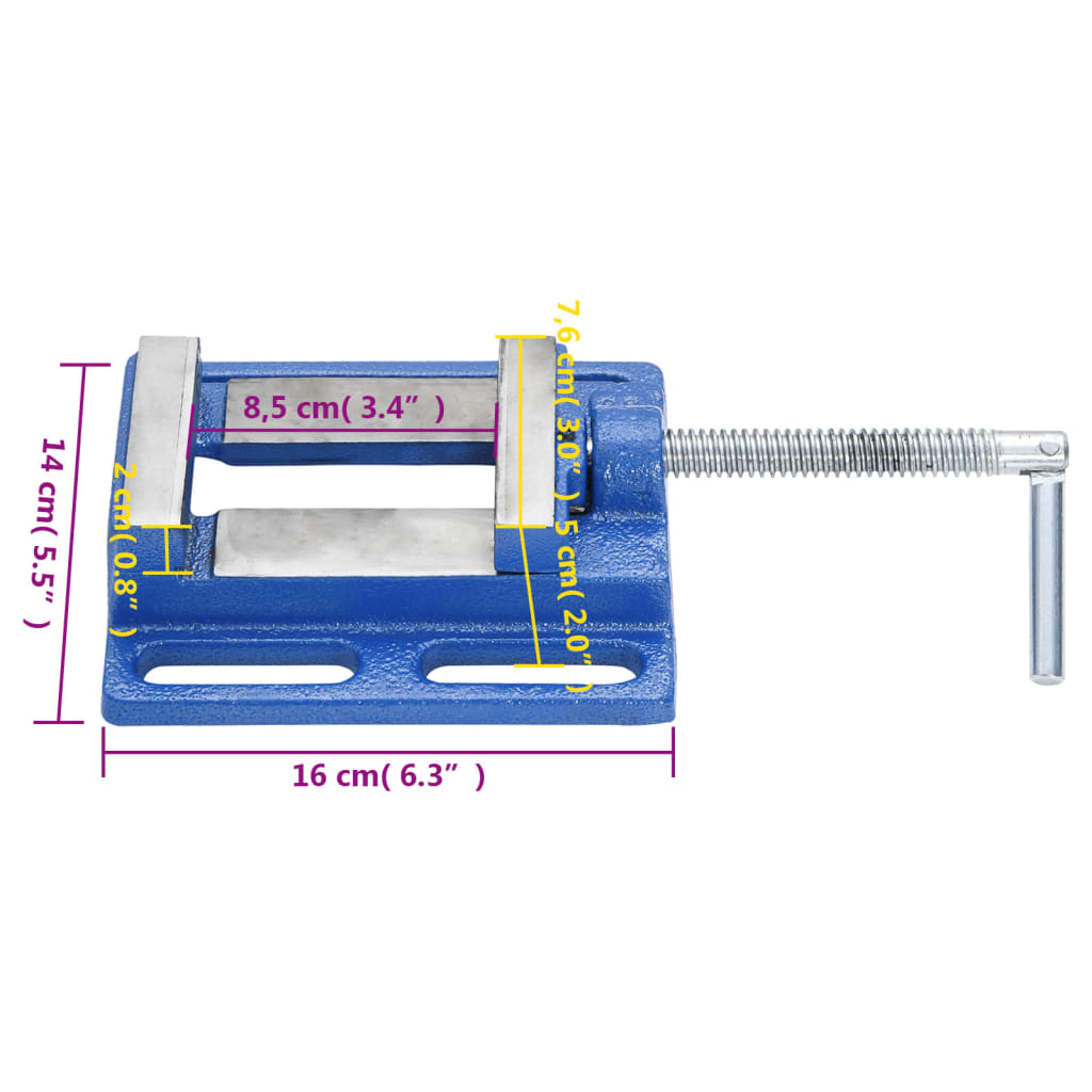 Maschinenschraubstock Blau 76 mm Gusseisen - Premium Ständerbohrmaschinen - Just €27.86! Shop now at homesales4u