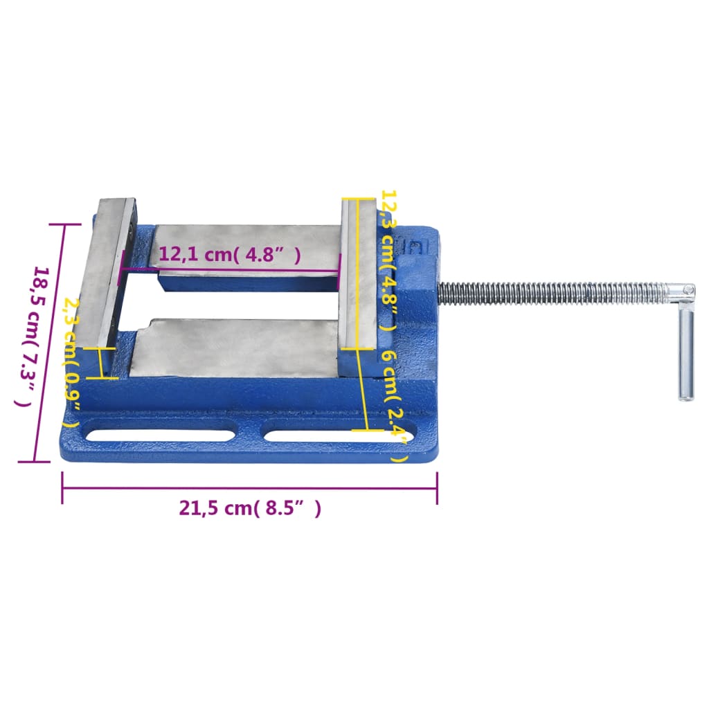 Maschinenschraubstock Blau 121 mm Gusseisen - Premium Ständerbohrmaschinen - Just €40.30! Shop now at homesales4u