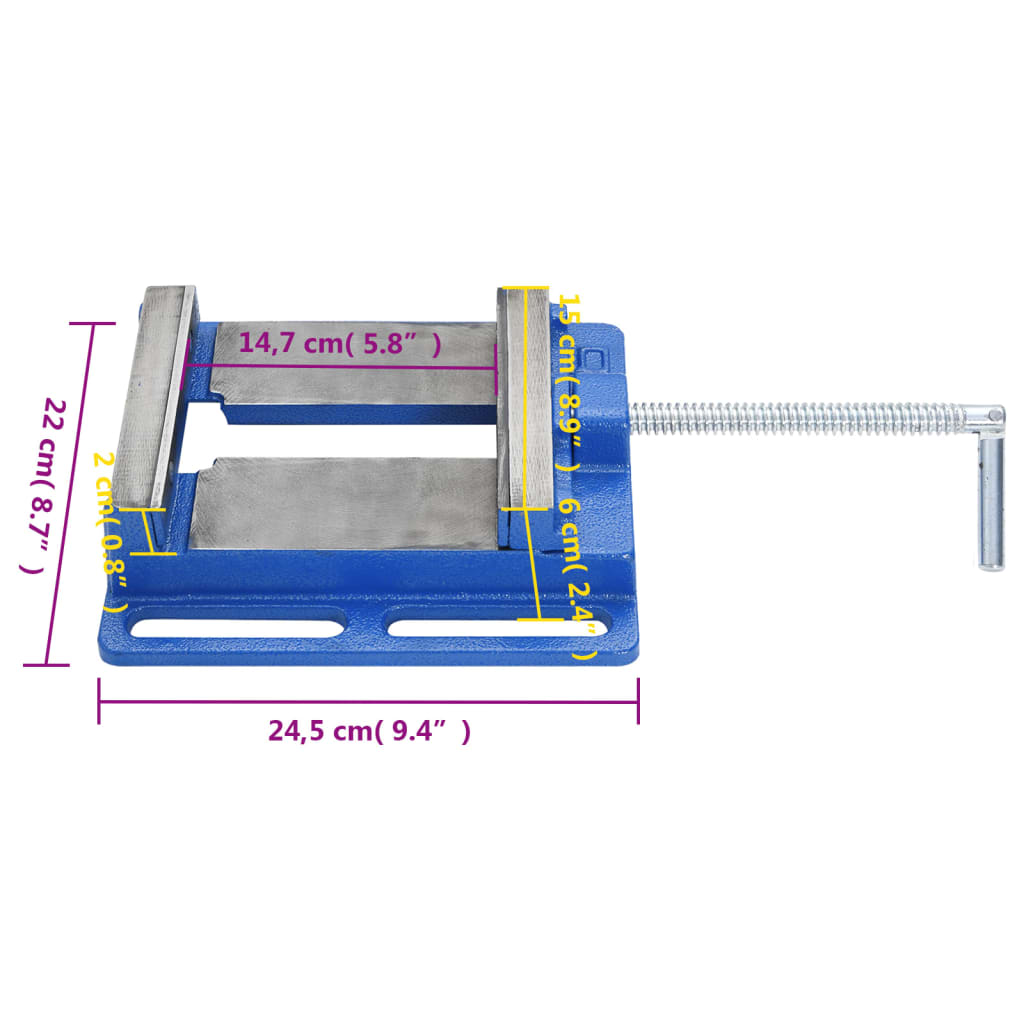 Maschinenschraubstock Blau 150 mm Gusseisen - Premium Ständerbohrmaschinen - Just €51.97! Shop now at homesales4u