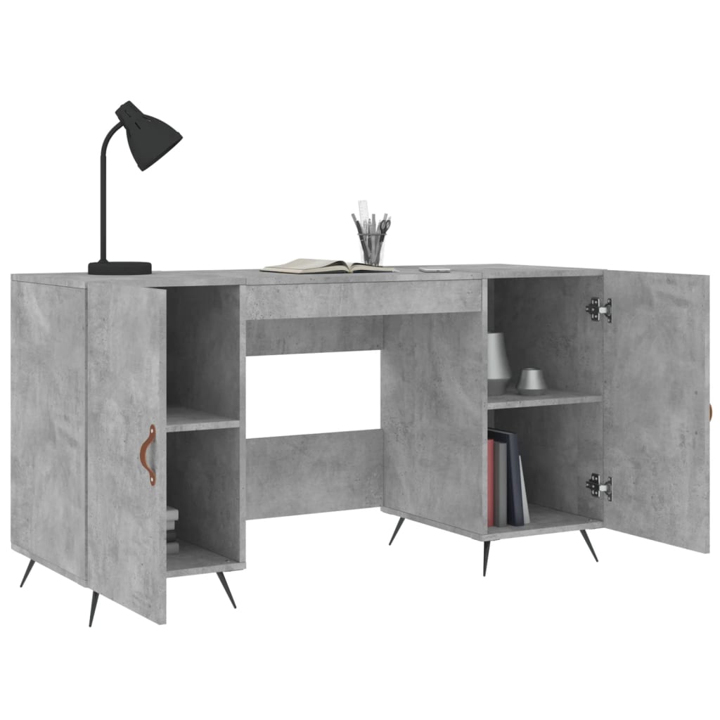 Schreibtisch Betongrau 140x50x75 cm Holzwerkstoff - Premium Schreibtische - Just €142.98! Shop now at homesales4u