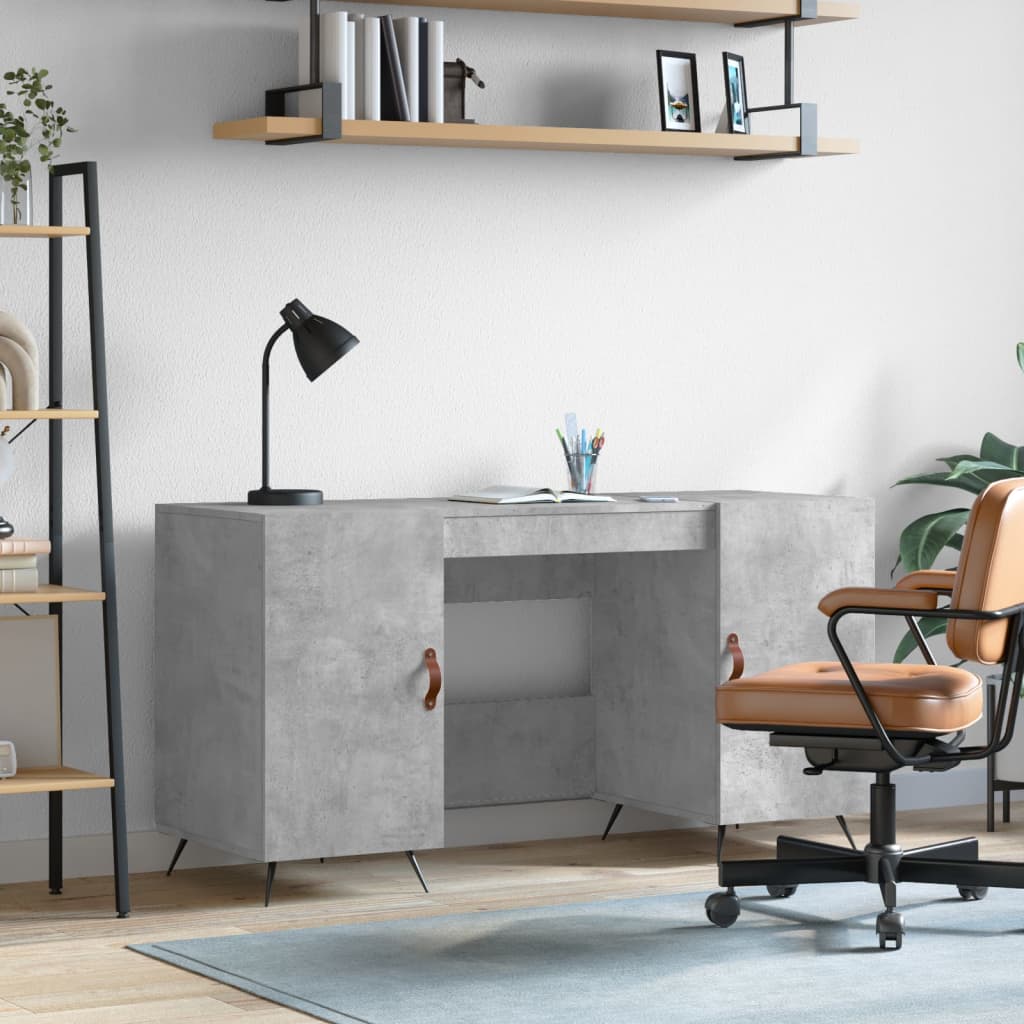 Schreibtisch Betongrau 140x50x75 cm Holzwerkstoff - Premium Schreibtische - Just €142.98! Shop now at homesales4u