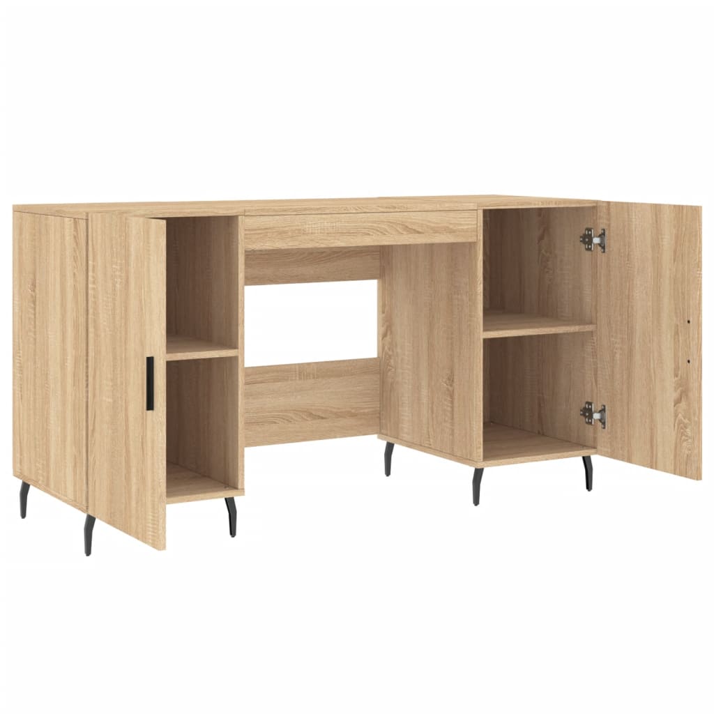 Schreibtisch Sonoma-Eiche 140x50x75 cm Holzwerkstoff - Premium Schreibtische - Just €153.38! Shop now at homesales4u