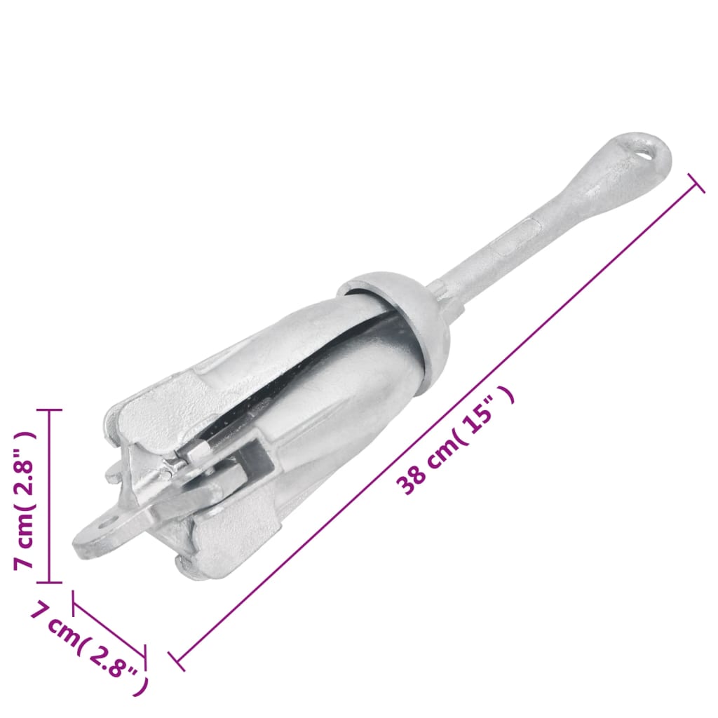 Klappanker Silbern 2,5 kg Temperguss - Premium Anker - Just €34.48! Shop now at homesales4u