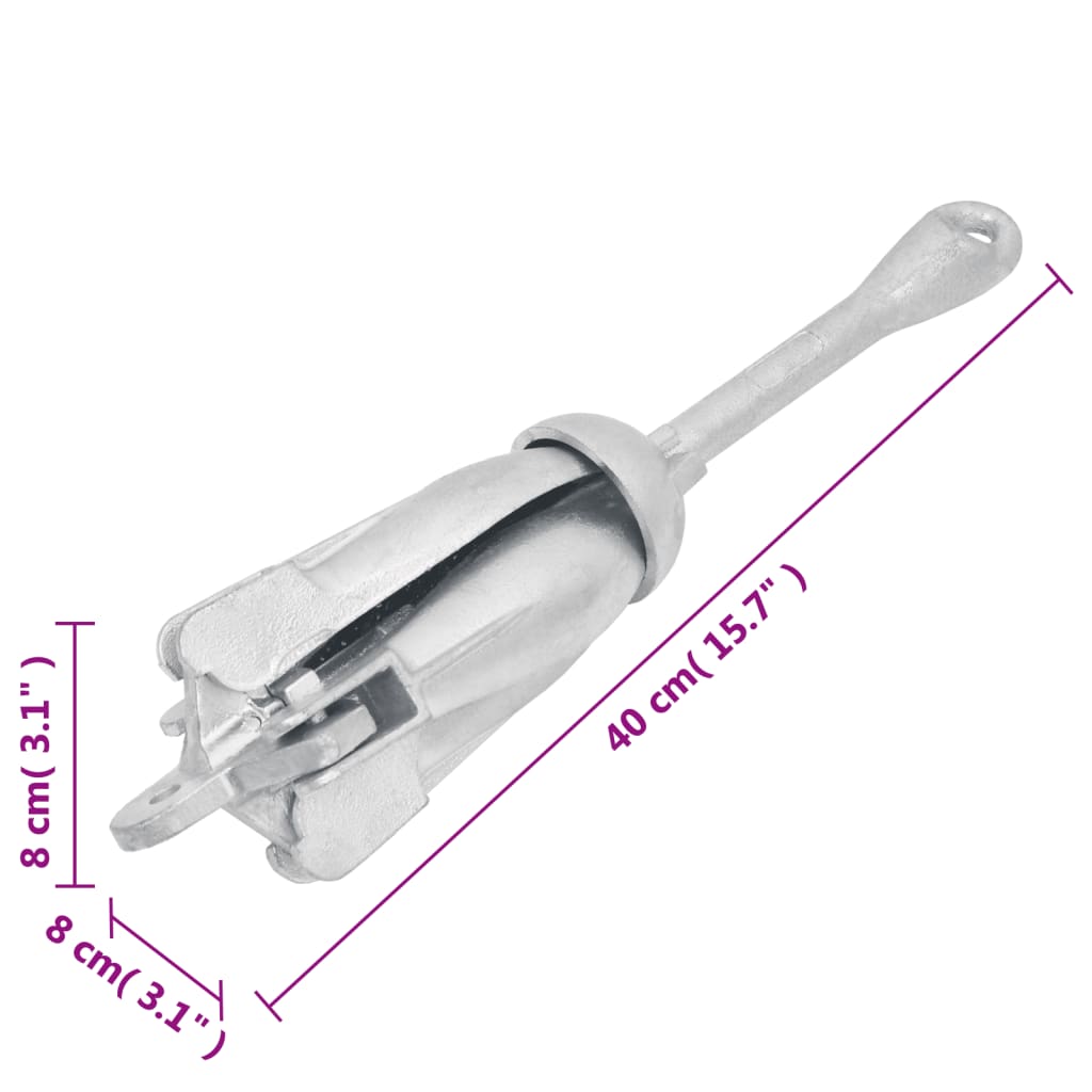Klappanker Silbern 3,2 kg Temperguss - Premium Anker - Just €45.23! Shop now at homesales4u