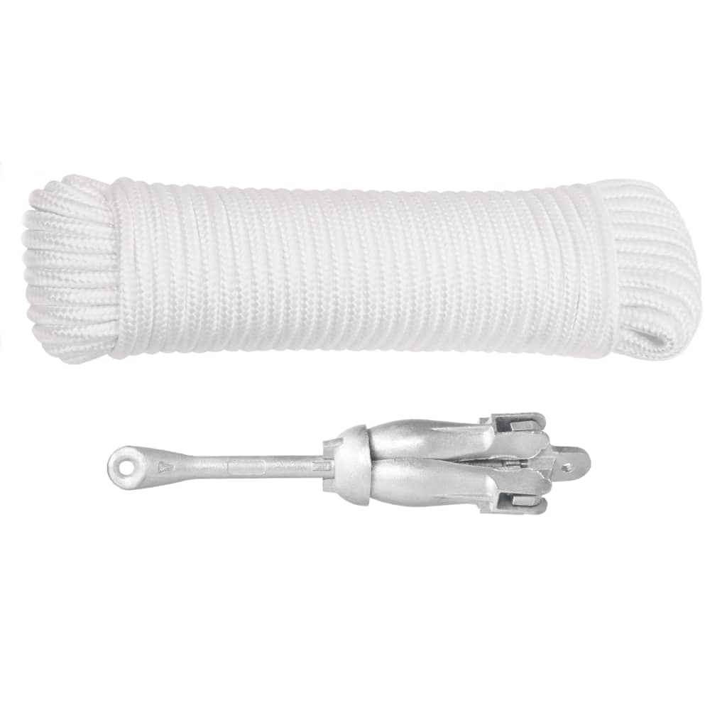 Klappanker mit Seil Silbern 1,5 kg Temperguss - Premium Anker - Just €33.11! Shop now at homesales4u