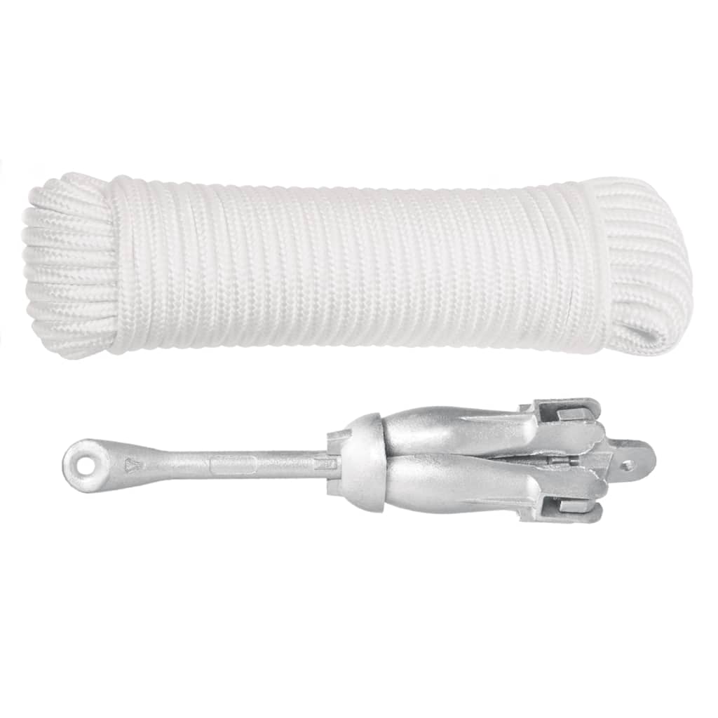 Klappanker mit Seil Silbern 3,2 kg Temperguss - Premium Anker - Just €52.78! Shop now at homesales4u