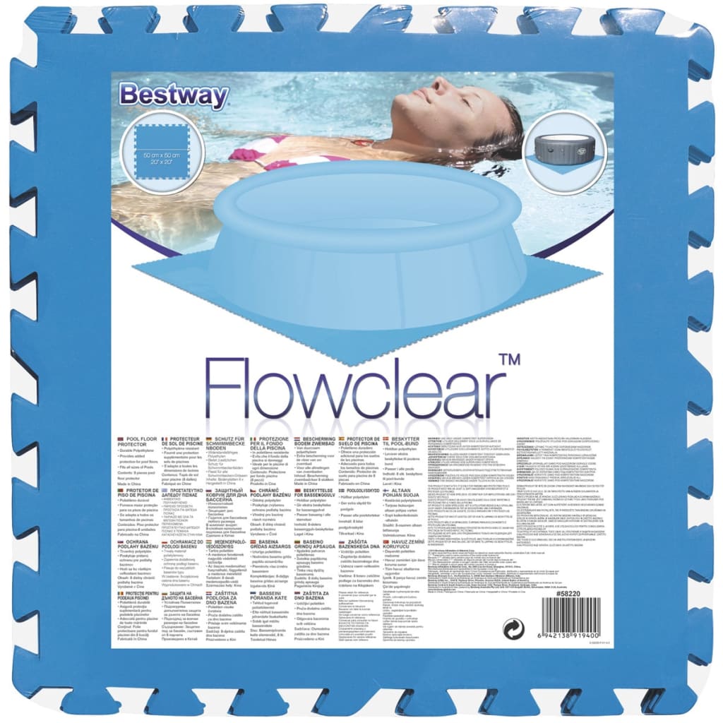 Pool-Bodenschutz 8 Stk. Blau 58220 - Premium Poolabdeckungen & -unterlagen - Just €37.83! Shop now at homesales4u