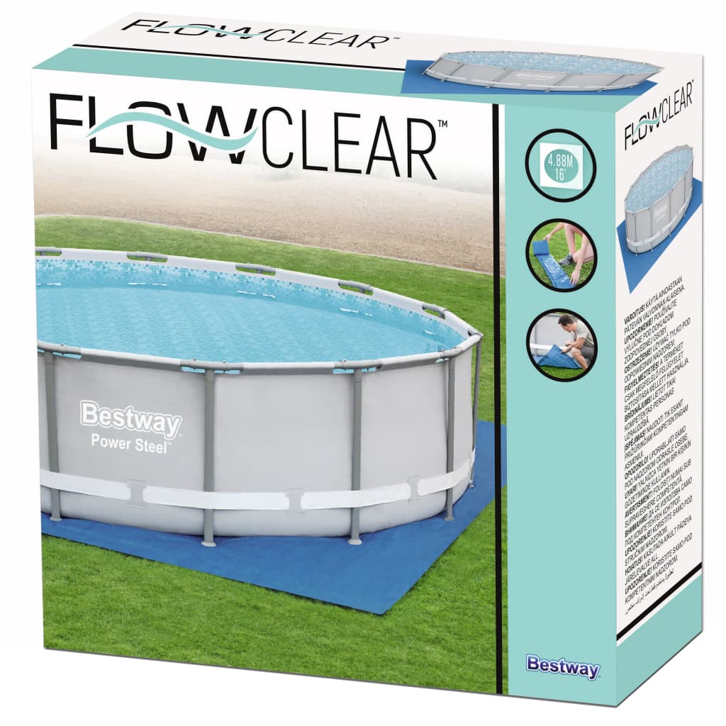 Pool-Bodenplane Flowclear 488x488 cm - Premium Poolabdeckungen & -unterlagen - Just €30.18! Shop now at homesales4u