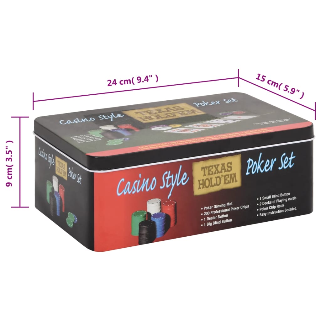 Pokerchips-Set 200 Stk. 4 g - Premium Poker-Spiel-Sets - Just €25.96! Shop now at homesales4u