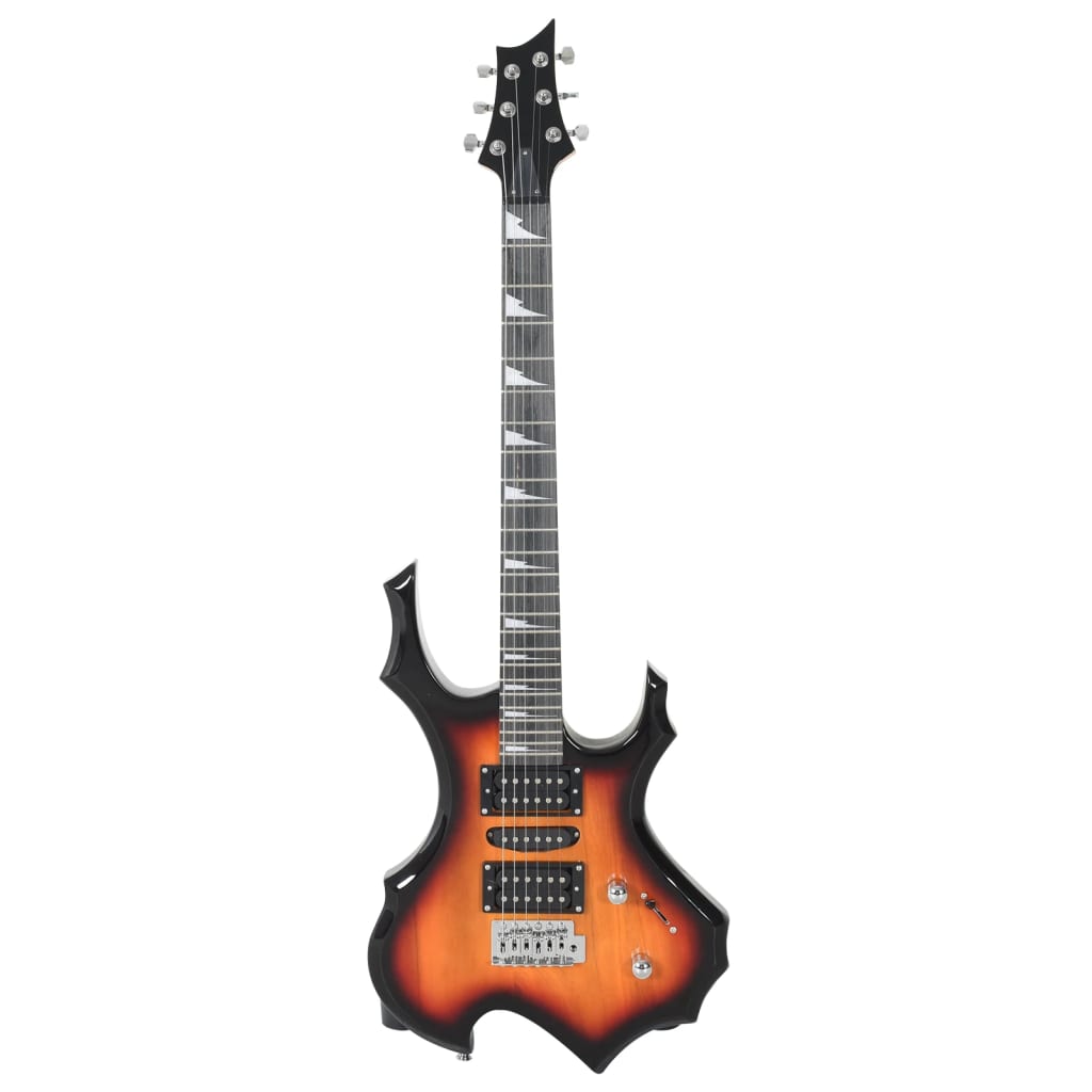 E-Gitarre für Anfänger mit Tasche Braun und Schwarz 4/4 39" - Premium Gitarren - Just €229.19! Shop now at homesales4u