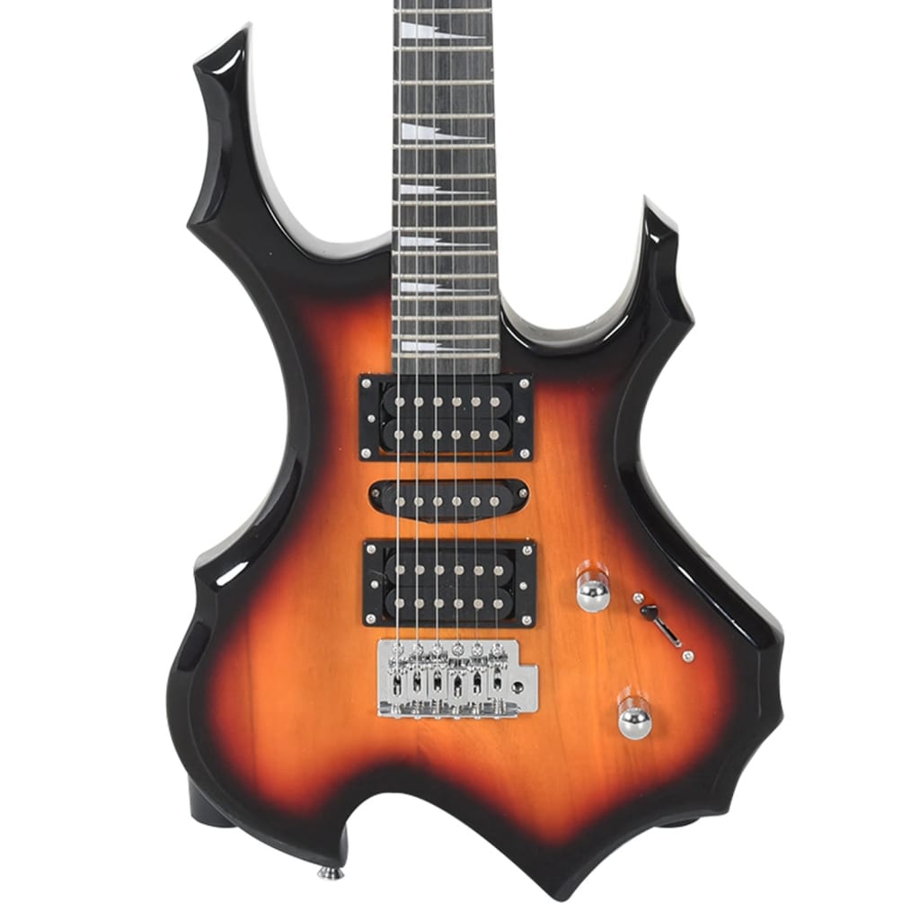 E-Gitarre für Anfänger mit Tasche Braun und Schwarz 4/4 39" - Premium Gitarren - Just €229.19! Shop now at homesales4u