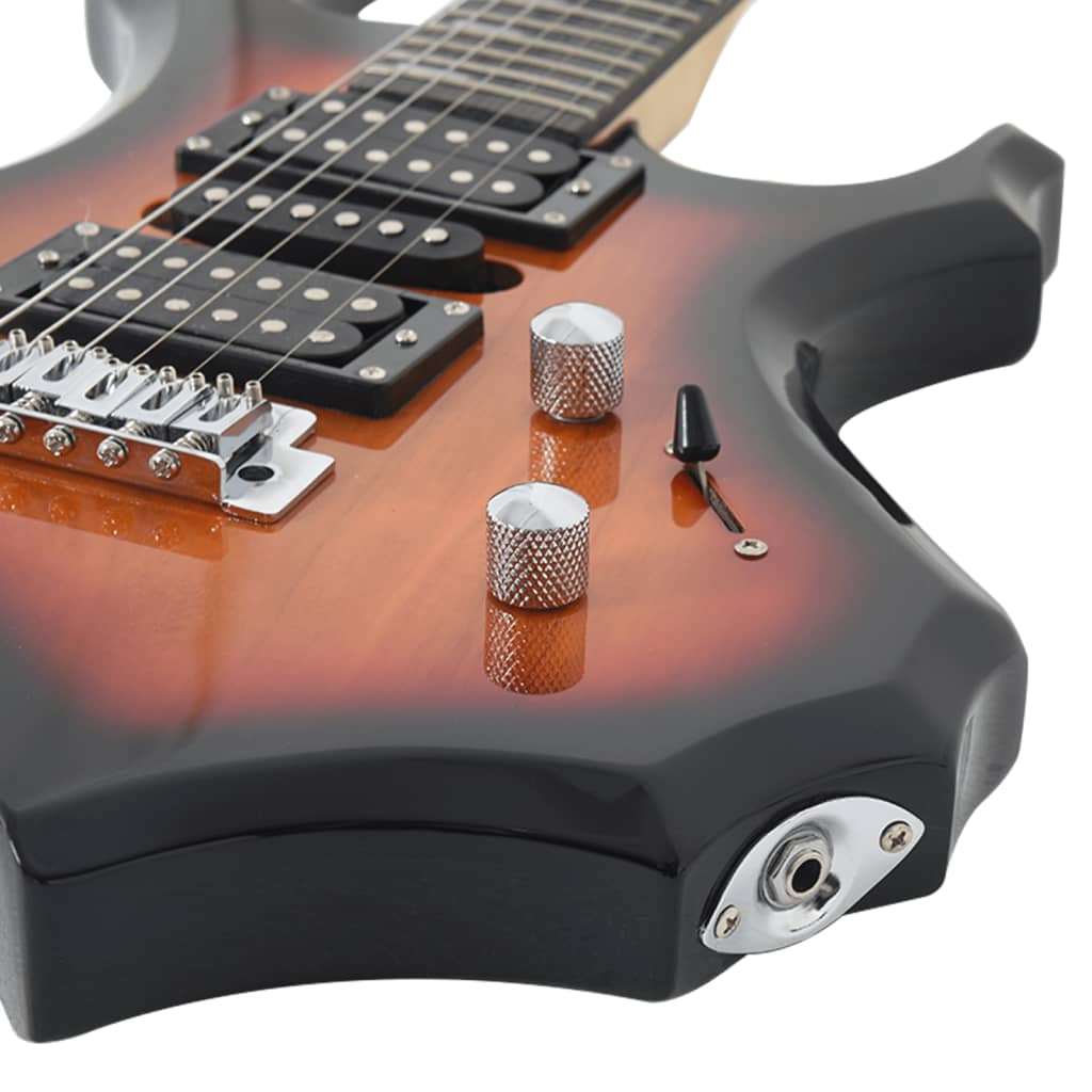 E-Gitarre für Anfänger mit Tasche Braun und Schwarz 4/4 39" - Premium Gitarren - Just €229.19! Shop now at homesales4u