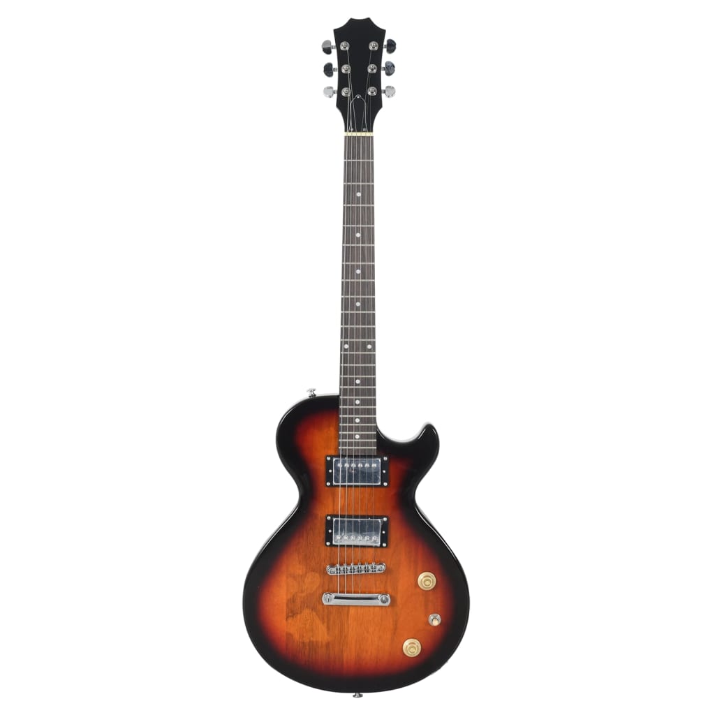 E-Gitarre für Anfänger mit Tasche Braun und Schwarz 4/4 39" - Premium Gitarren - Just €197.23! Shop now at homesales4u
