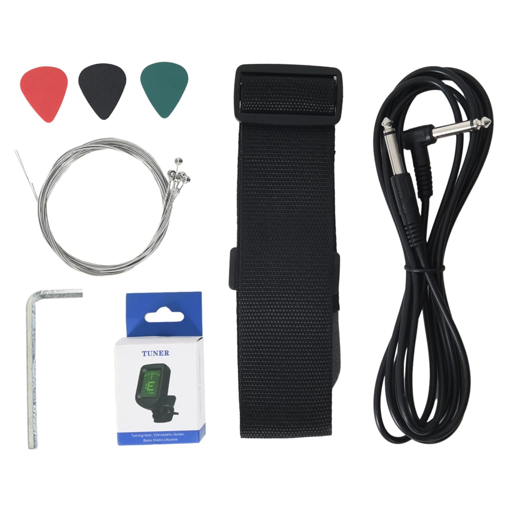 E-Gitarre für Anfänger mit Tasche Braun und Schwarz 4/4 39" - Premium Gitarren - Just €197.23! Shop now at homesales4u