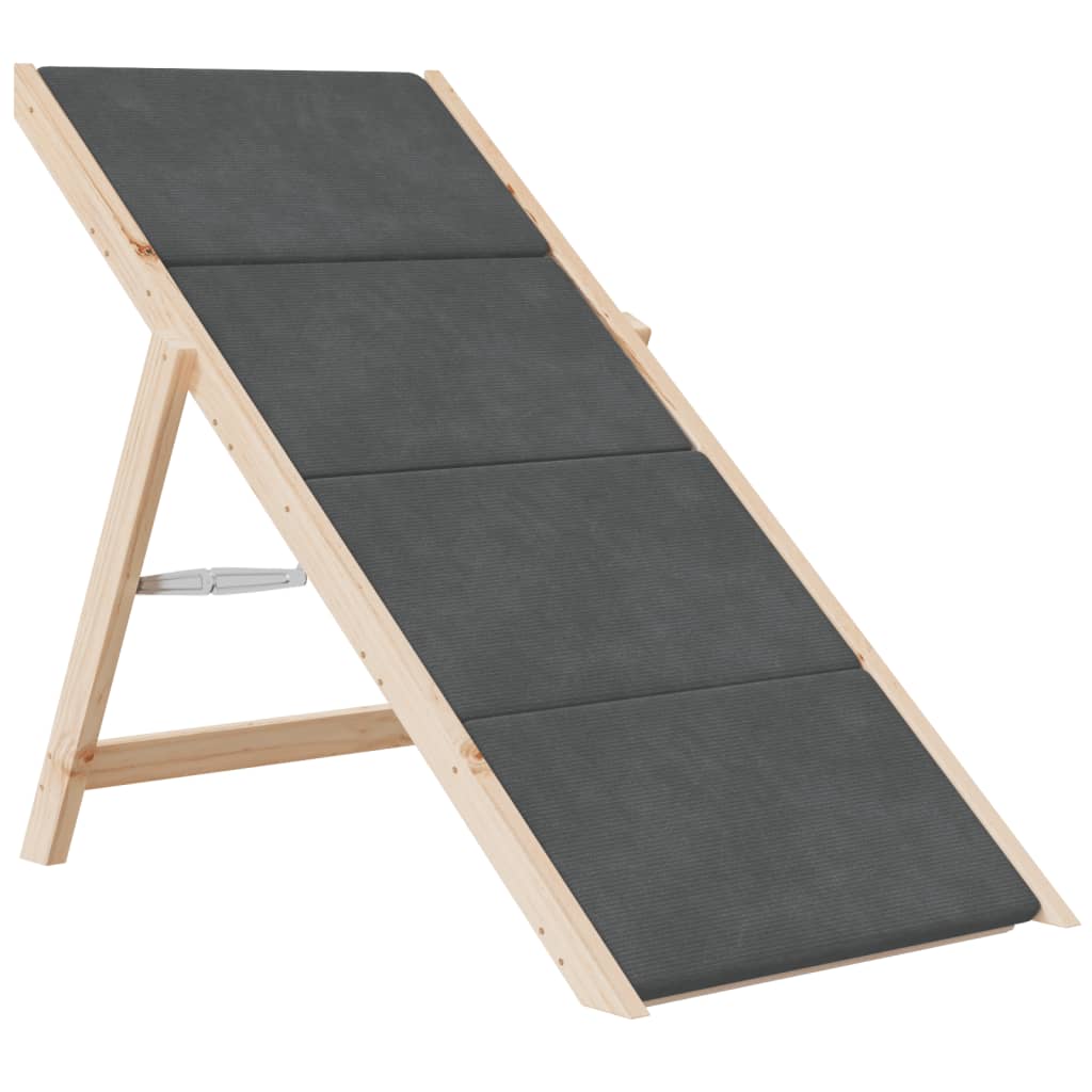 Hundetreppe Grau 105x47 cm Massivholz Tanne - Premium Treppen & Rampen für Haustiere - Just €117.32! Shop now at homesales4u