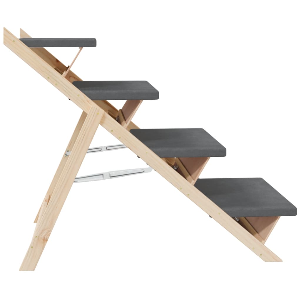 Hundetreppe Grau 105x47 cm Massivholz Tanne - Premium Treppen & Rampen für Haustiere - Just €117.32! Shop now at homesales4u