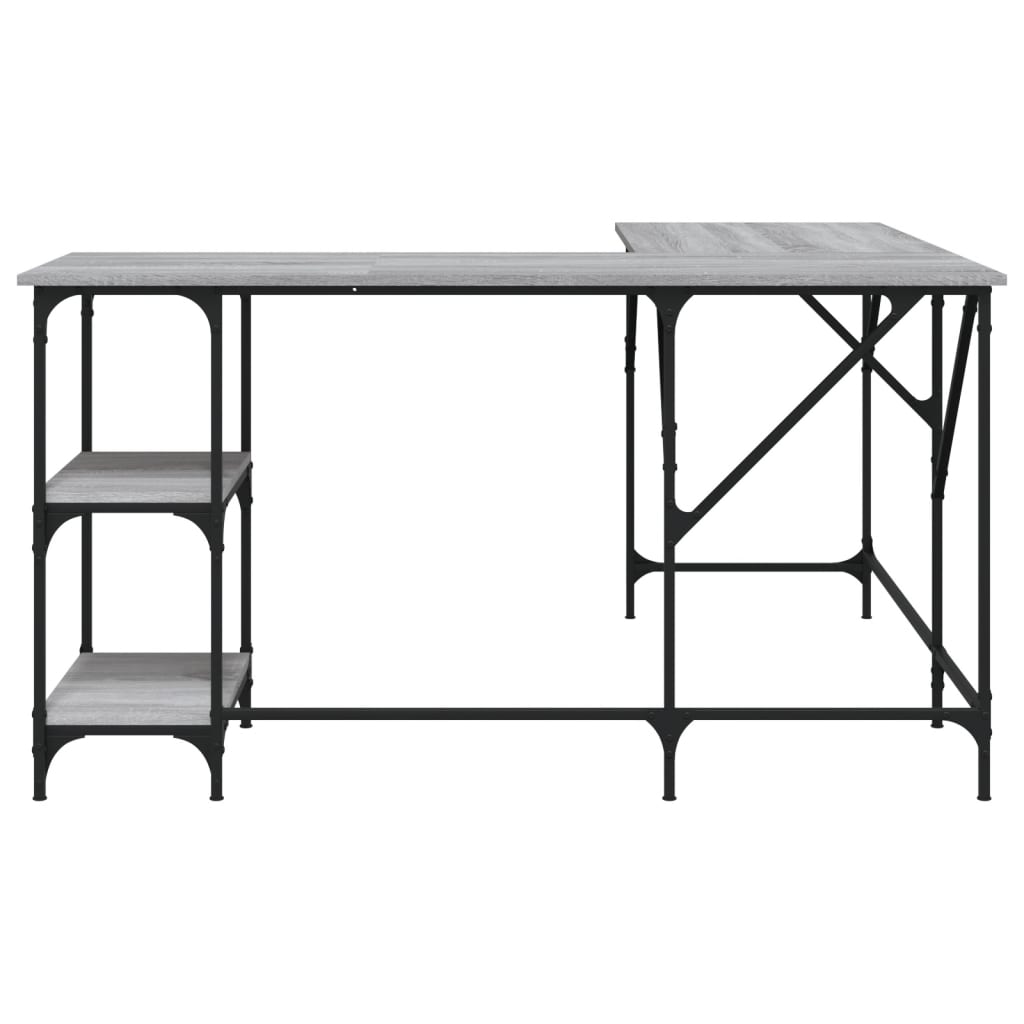 Schreibtisch Grau Sonoma 139x139x75 cm Holzwerkstoff - Premium Schreibtische - Just €112.94! Shop now at homesales4u