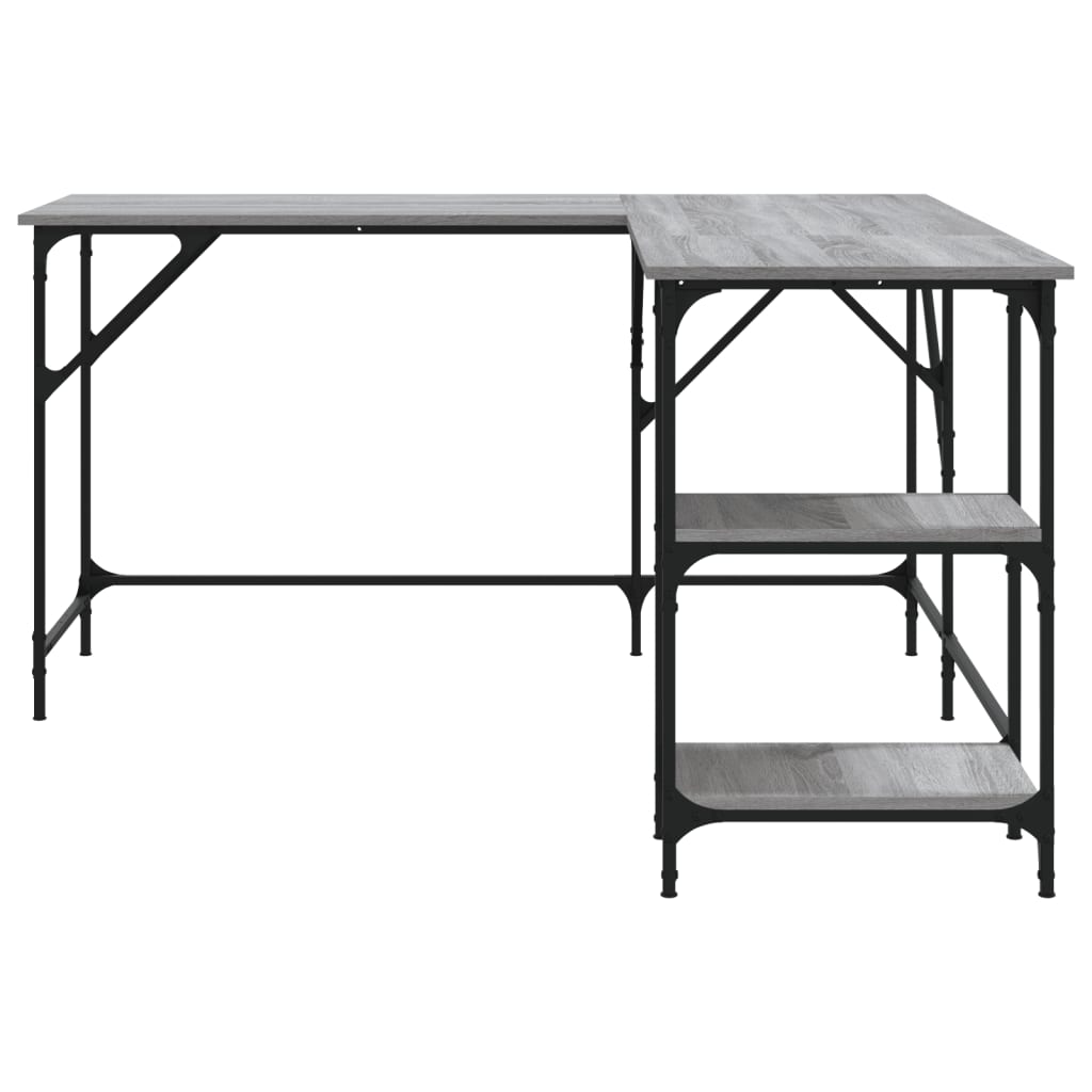 Schreibtisch Grau Sonoma 139x139x75 cm Holzwerkstoff - Premium Schreibtische - Just €112.94! Shop now at homesales4u