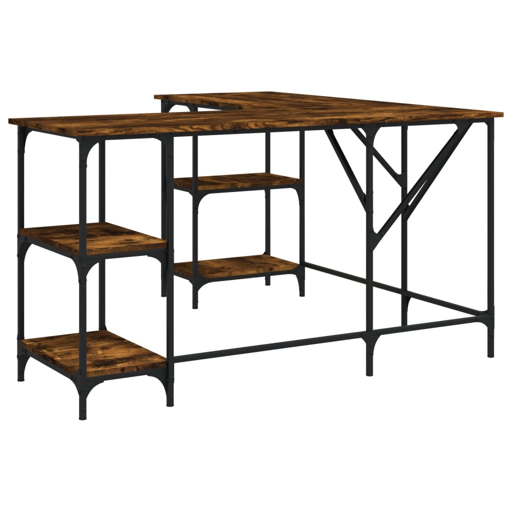 Schreibtisch Räuchereiche 139x139x75 cm Holzwerkstoff - Premium Schreibtische - Just €122.09! Shop now at homesales4u