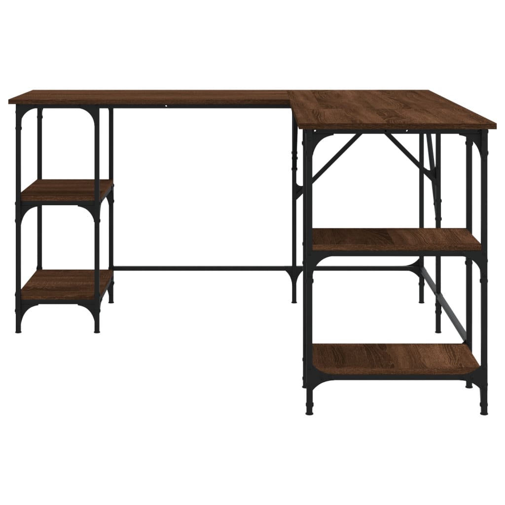 Schreibtisch Braun Eichen-Optik 139x139x75 cm Holzwerkstoff - Premium Schreibtische - Just €129.02! Shop now at homesales4u