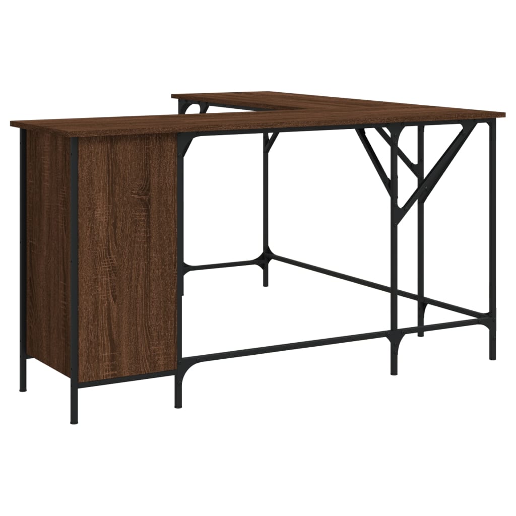 Schreibtisch Braun Eichen-Optik 141x141x75 cm Holzwerkstoff - Premium Schreibtische - Just €123.68! Shop now at homesales4u